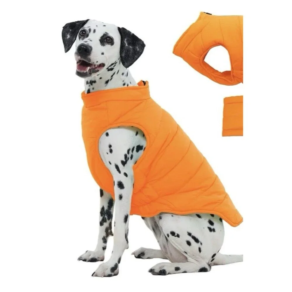Dog Coat for Large Dogs Winter Waterproof, Zip Up Lightweight Vest for Dogs 2XL